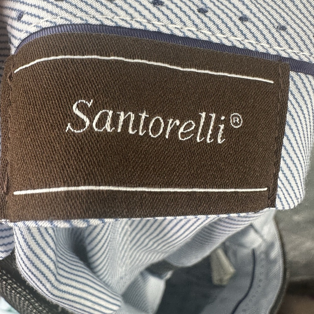 Santorelli Stuart Pants 35x31 Mid Grey 100% Pure Wool Dress Trousers - Picture 6 of 9